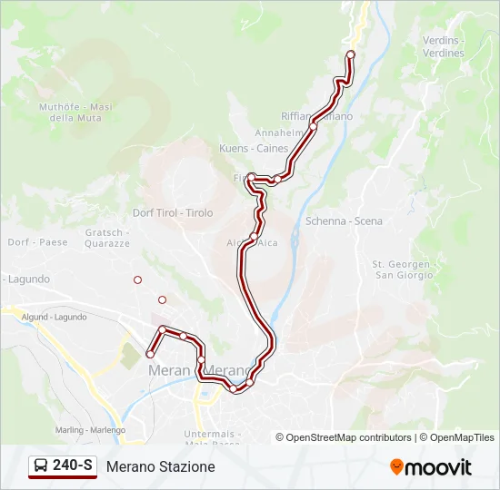 240-S Bus Line Map