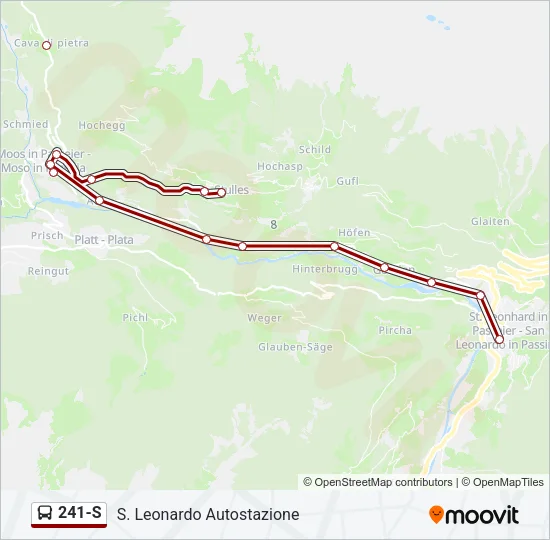 241-S Bus Line Map