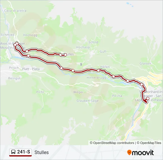 241-S Bus Line Map