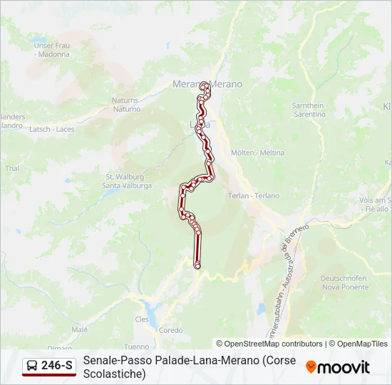 246-S Bus Line Map