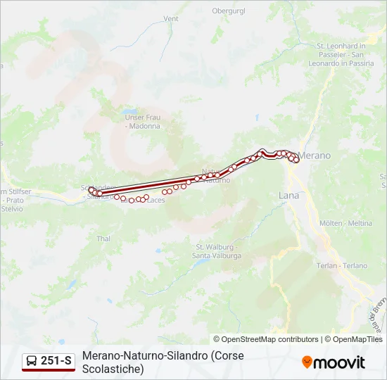 251-S Bus Line Map