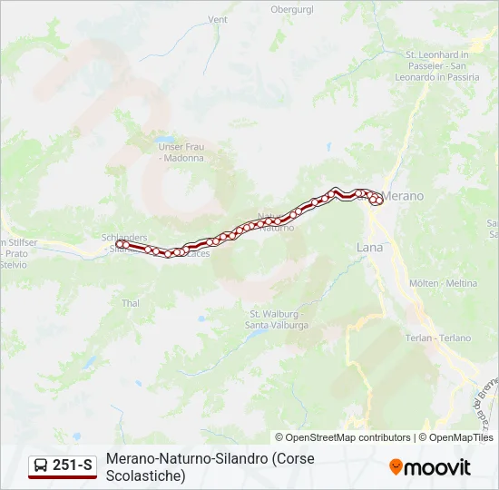251-S Bus Line Map