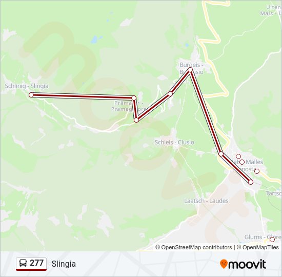 Percorso linea bus 277