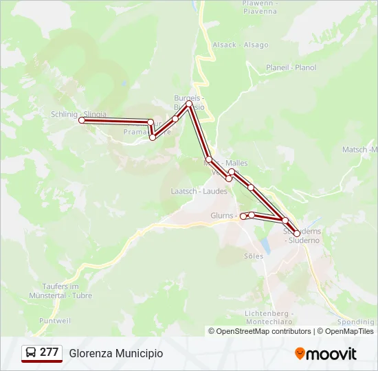 277 Bus Line Map