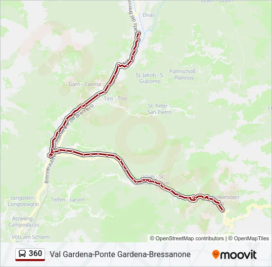 360 Bus Line Map