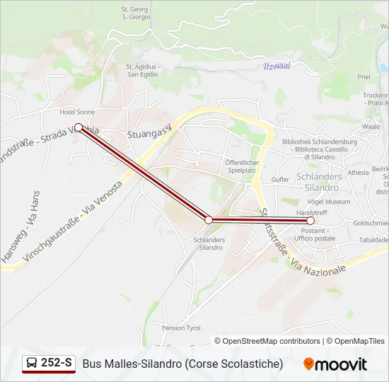 252-S Bus Line Map