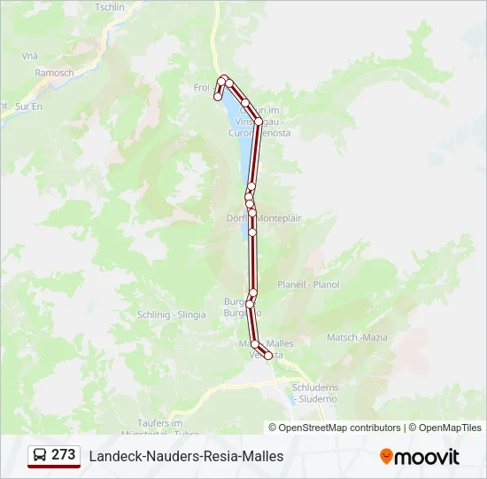 273 Bus Line Map