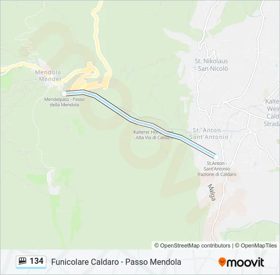 134 Funicular Line Map