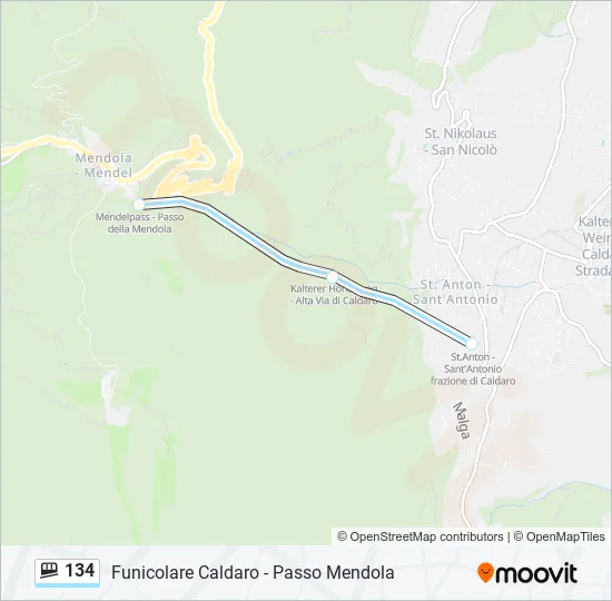 134 Funicular Line Map