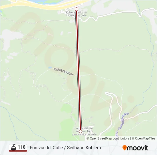118 Cable Car Line Map