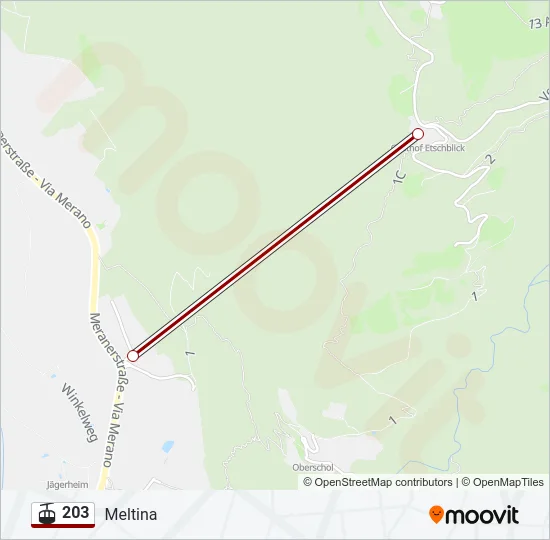 203 Cable Car Line Map