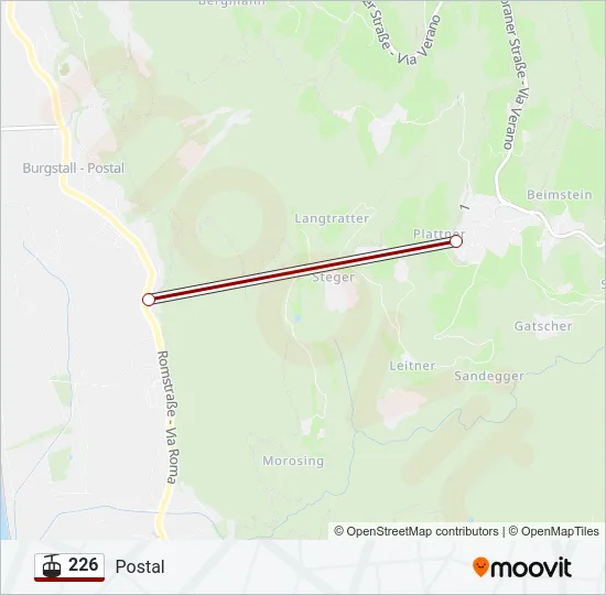 226 Cable Car Line Map