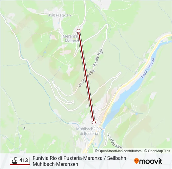 413 Cable Car Line Map