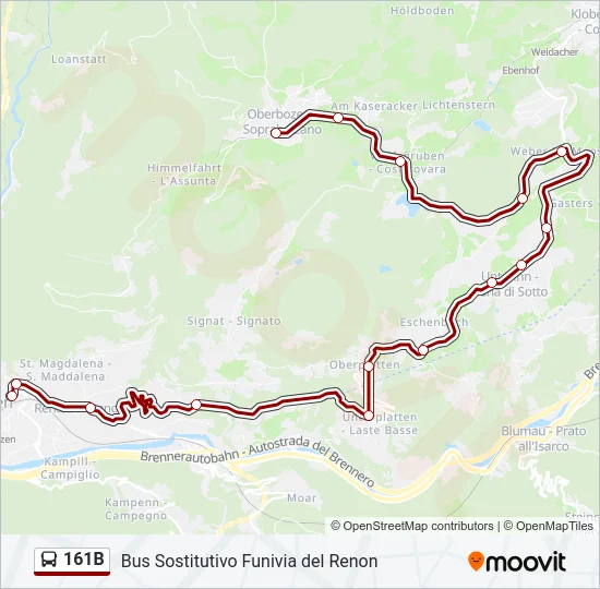 161B Bus Line Map