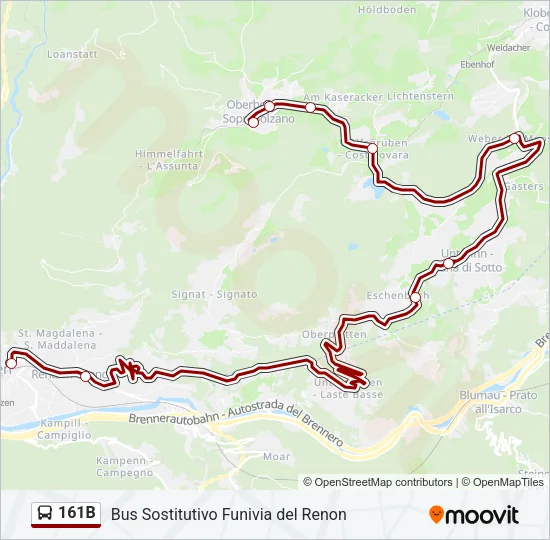 161B Bus Line Map