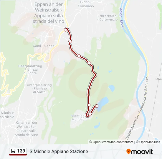 139 Bus Line Map