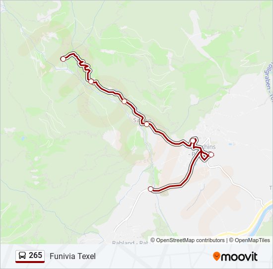 Percorso linea bus 265