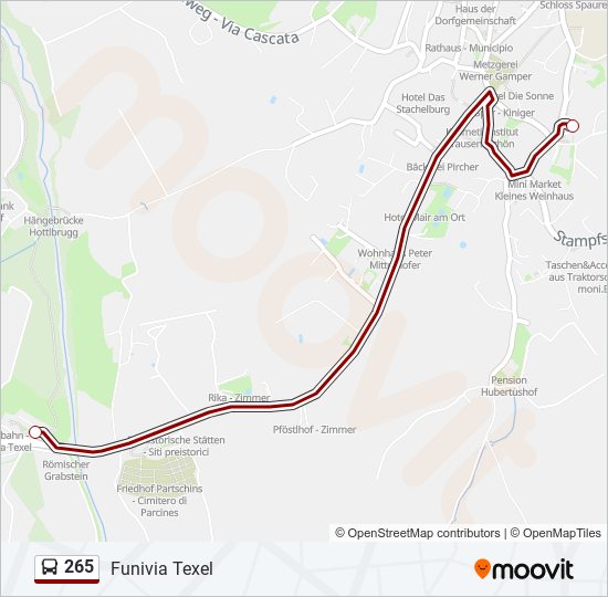 265 Bus Line Map