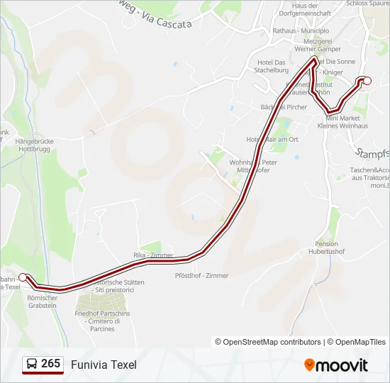265 Bus Line Map