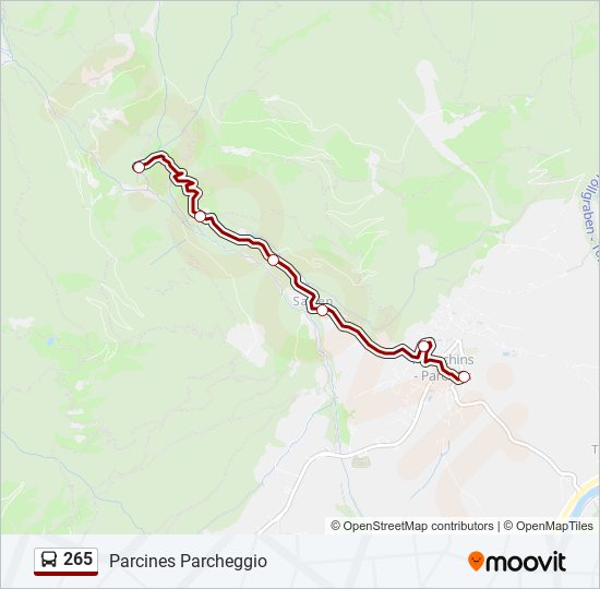 Percorso linea bus 265