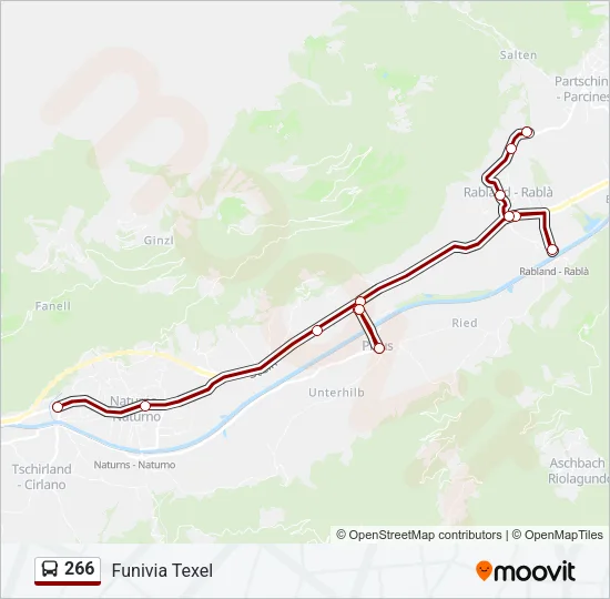 266 Bus Line Map