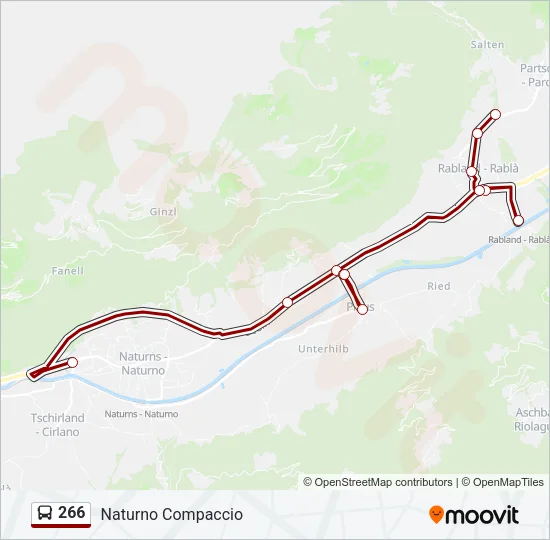266 Bus Line Map