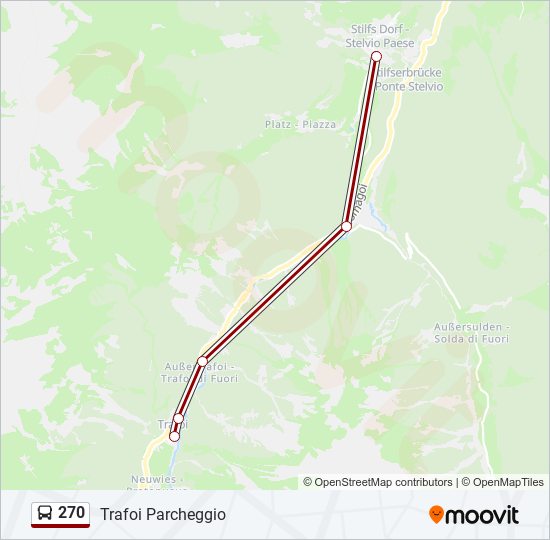 Percorso linea bus 270