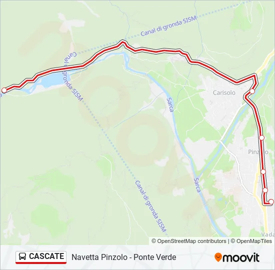 CASCATE Bus Line Map