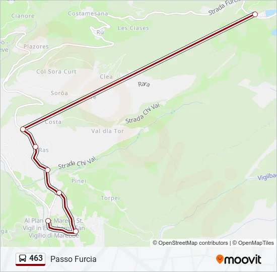463 Bus Line Map