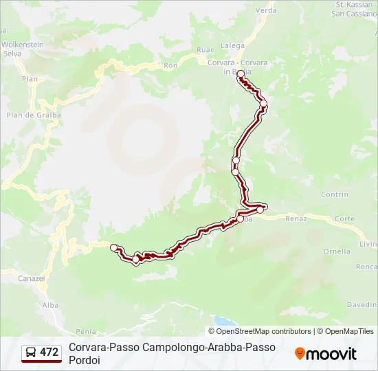 Percorso linea bus 472