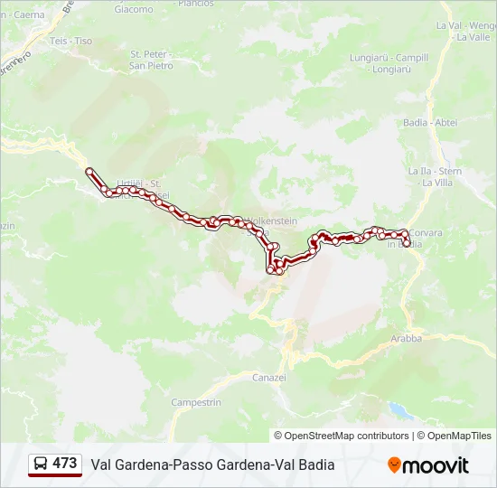 473 Bus Line Map