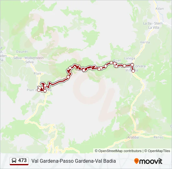 473 Bus Line Map