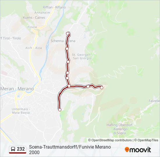 232 Bus Line Map