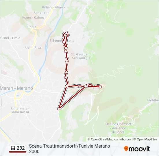 232 Bus Line Map