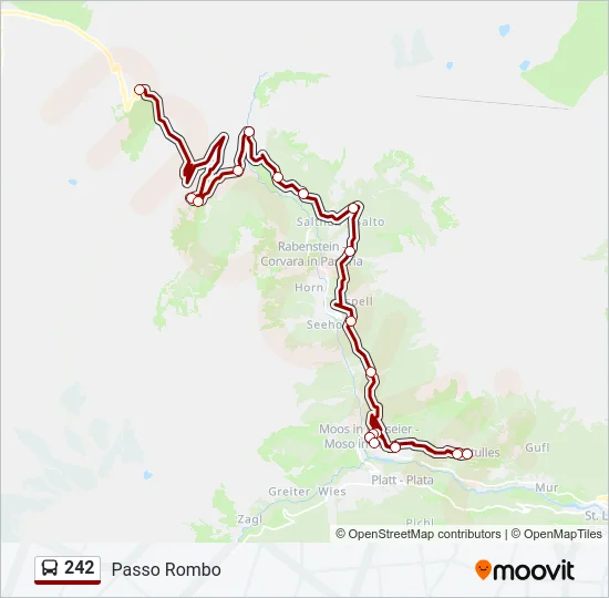 Percorso linea bus 242