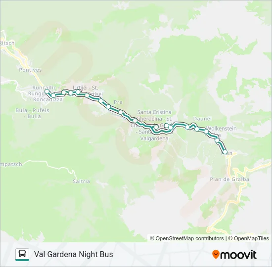 NIGHTBUS Bus Line Map