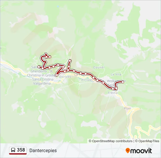358 Bus Line Map