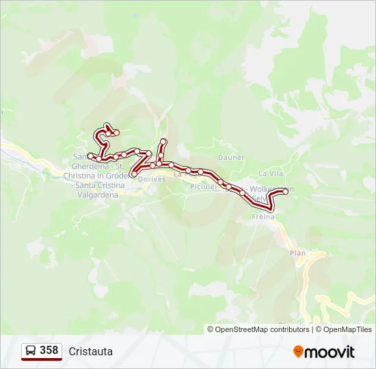 358 Bus Line Map