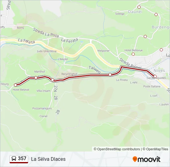 357 Bus Line Map