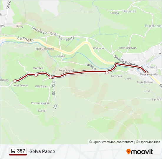 357 Bus Line Map