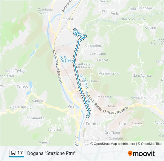17 Bus Line Map