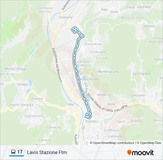 17 Bus Line Map