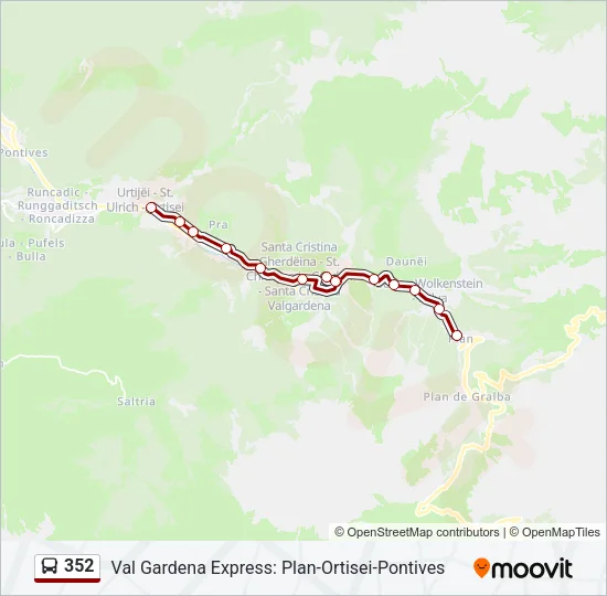 352 Bus Line Map