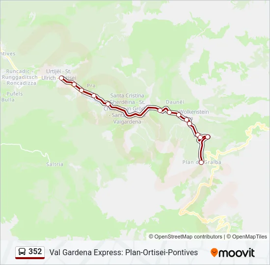 352 Bus Line Map