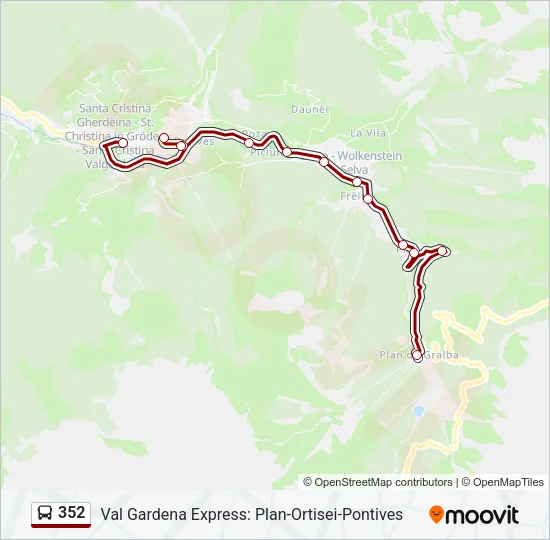 352 Bus Line Map