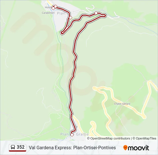 352 Bus Line Map