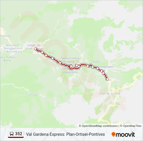 352 Bus Line Map