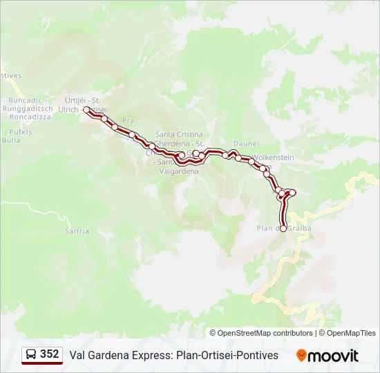 352 Bus Line Map