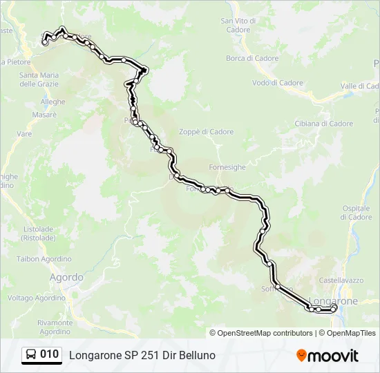 010 Bus Line Map