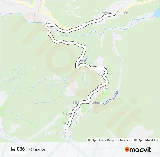 036 Bus Line Map
